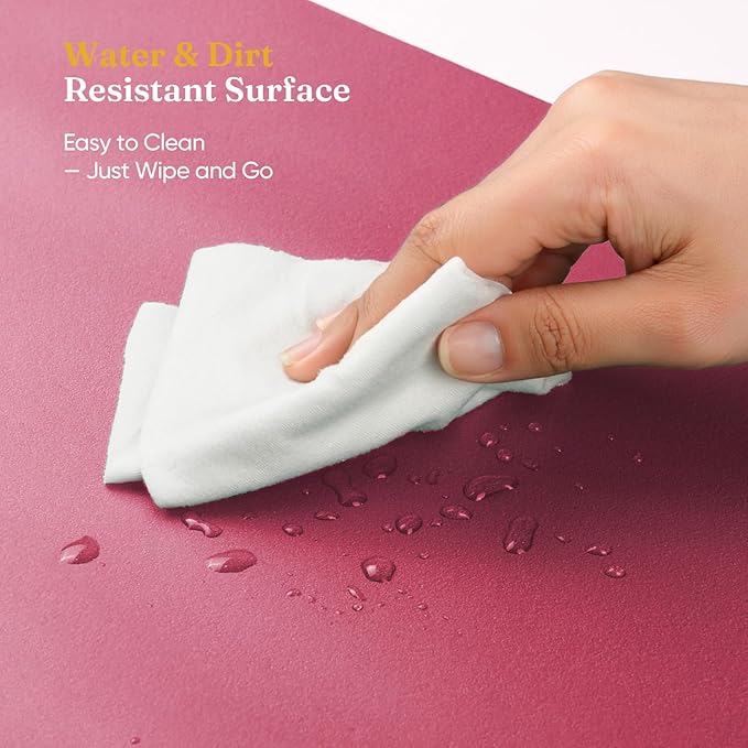 Grenebo 2pcs High-Density NBR Foam Garden Kneeling Pad, 1.6" Extra Thick Gardening Pads for Kneeling, Ultra Soft Kneeling Pads for Gardening, Work, Exercise, Bathing Baby, 17.3×11×1.6 in, Pink