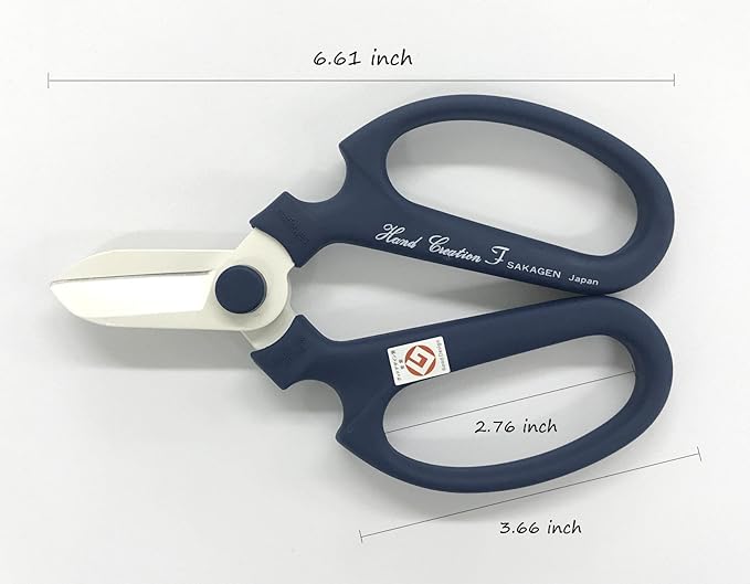 Sakagen Flower Scissors Hand Creation F-170 (Blue, 170mm)