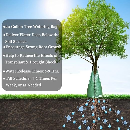 Tree Watering Bags Slow Release, 20 Gallon Drip Irrigation Bag (1 Pack)