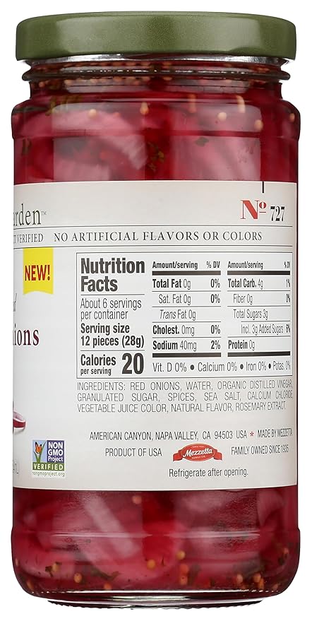 Jeff'S Garden, Onions Red Pickled, 12 Fl Oz