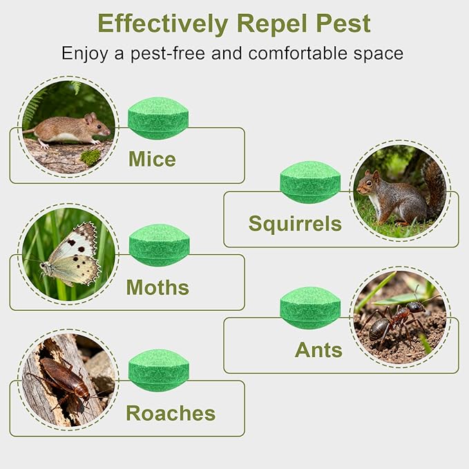 Mouse Repellent Balls 28 Pack, Long-Lasting Rodent Protection for Indoor and Outdoor Spaces, Safe for Kitchen, Garden, and Home