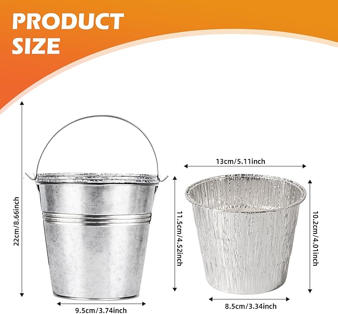 30-Pack Grease Liner and 1 Pack Sliver Bucket, Grill Drip Cups Compatible for Traeger Pro Series 575/780, 22/34 Series, Grill Accessories and Drip Tray Liner