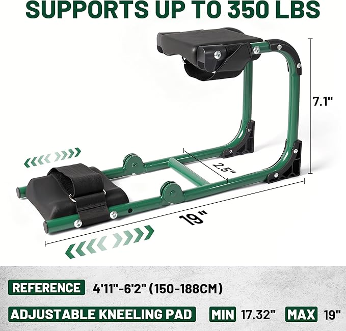 Garden Kneeler and Seat, Foldable Gardener Stool with Soft Kneeling Pad, Ergonomic Knee Seat for Gardening Farm Work, Multifunctional Gardening Gifts for Women Mom Men Seniors