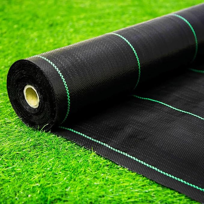 EXTRAEASY 3ft x 250ft Garden Weed Barrier Landscape Fabric,Weed Block Fabric Heavy Duty 3.2OZ,Woven Mulch for Landscaping Ground Cover Weed Control Fabric, Black Garden Bed Liner