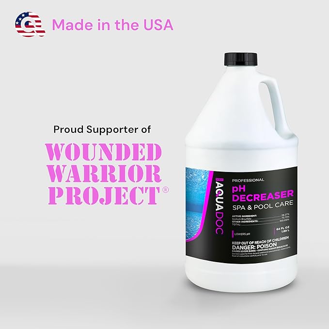 AquaDoc Hot Tub pH Decreaser - 64oz - Spa pH Down for Water Balance - Hot Tub Chemicals Made in USA