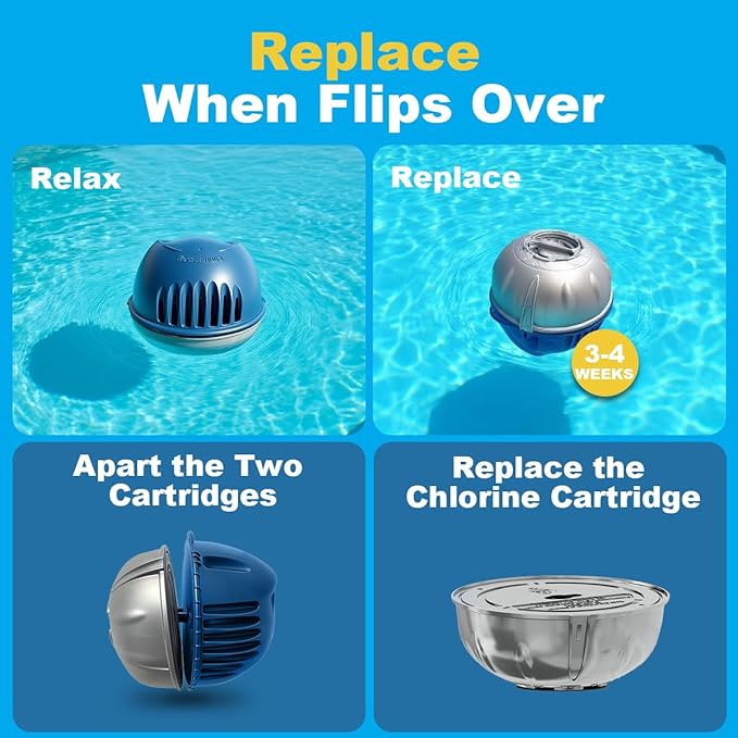 4 Pack Hot Tub Cartridges Replacement for Ease Floating System, CYA Free