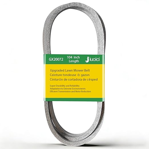 Upgraded for GX20072 John Deere 42 Inch Deck Belt, D105 D110 D130 S100 L110 L100 L111 LA105 LA115 LA125 S110 S130 E100 E110 L108 Lawn Mower, GY20570 V-Belt, Zero-Stretch, Extra Long Life /104 Inch