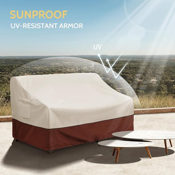 COSFLY Outdoor Furniture Covers Waterproof for Sofa, Patio Bench Covers for Outside Heavy Duty Fits up to 79W x 38D x 29H inches