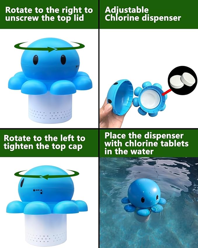 Pool Floater, Floater for 2 * 3'', Idea for Spa, Hot Tub &,Fountain, Inflatable & Above-Ground Pool