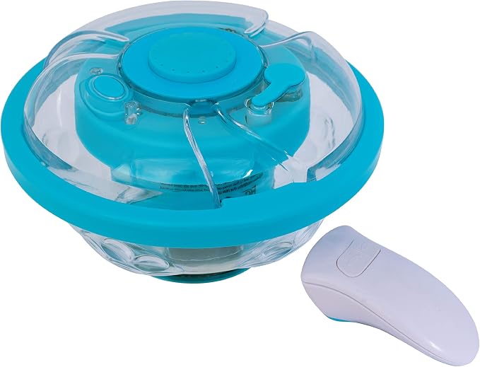 GAME LED Pool Lights for Above Ground & Inground Pools - Waterproof Floating Light Show with Multiple Color Modes - Easily Installable - Remote Controlled | Classic with Fountain (Blue)