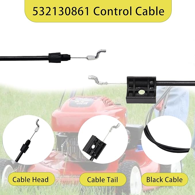 532130861 Control Cable,for Poulan WeedEater Craftman 532851809 532851668 917372910 Lawn Mower Push Mower Cable Parts