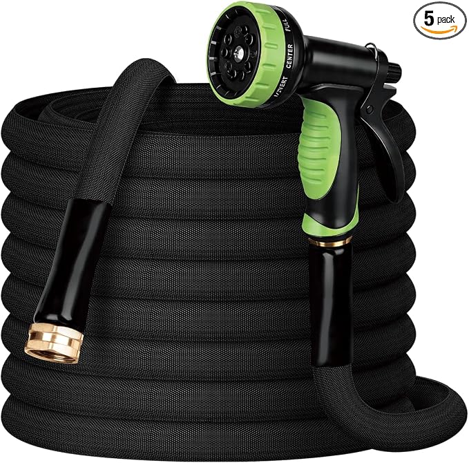 Garden Hose 75FT, NON-EXPANDABLE Flexible Water Hose, Lightweight, Kink-Free, High-pressure Hose Male to Female Fittings for Watering Plants, Washing Cars, Cleaning Patios and Bathing Pets.