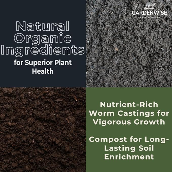 GARDENWISE Organic Olive Tree Potting Mix – Fast-Draining, Nutrient-Rich Soil for Indoor & Outdoor Olive Trees – Mediterranean Plant Care – Long-Lasting Formula (4 QUARTS)