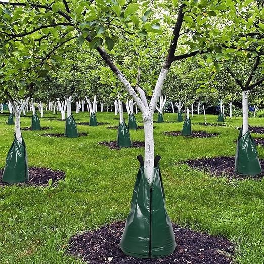 Gardenpal 20 Gallon Tree Watering Bags, Slow Release Water Bag for Trees, Deep Root & Automatic Drip Irrigation System, Reusable, Durable and Refillable (3 Pack)