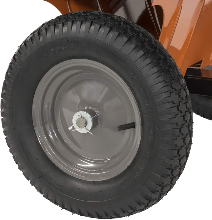 Agri-Fab 45-0533 650 lbs Tow Behind Poly Dump Cart, 10 CU. FT.; Lawn & Garden Cart/Trailer for Lawn Mowers, 16" Pneumatics Tires, Easy to Use Foot Pedal Dumping Lever