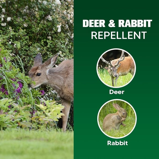 LAQDECDV Deer Repellent, Rabbit Repellent Outdoor, Deer Deterren for Yard & Garden, Bunny Repellent Balls, Keep Deer, Elk, Moose Away from Plant/Tree, Deer & Rabbit Repellant, 90 Days Protection-10P