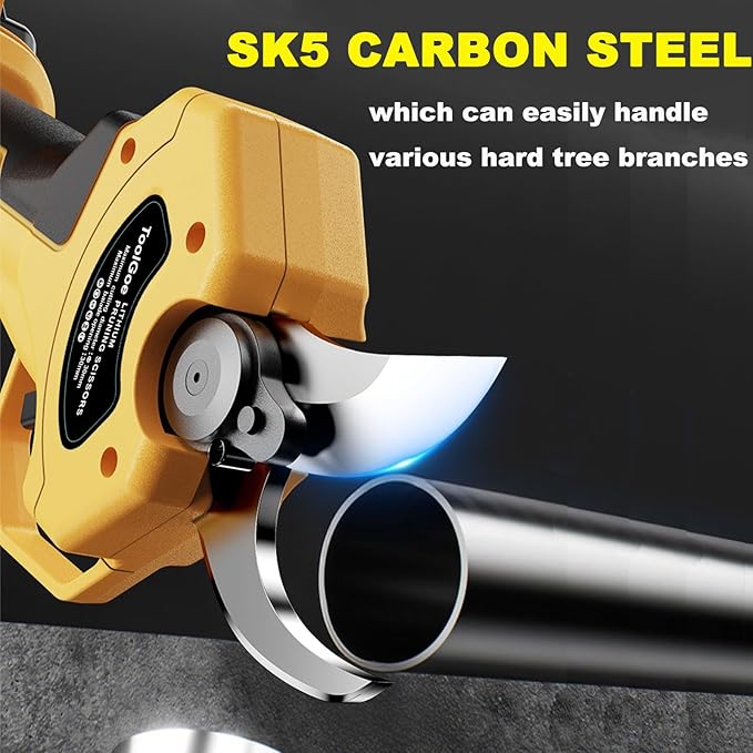 Electric Pruning Shears Compatible with DeWalt 20V Battery – Portable Cordless Pruning Shears with Brushless Motor, LCD Display, Adjustable Blade 0.98"–1.5", Battery Powered Tree Trimmer (Tool Only)