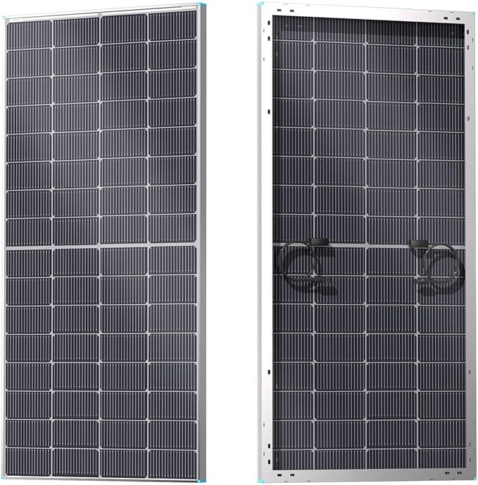 Renogy Bifacial Solar Panel 250W N-Type 16BB, 250 Watt Solar Panel 12V Double-Side 25% High-Efficiency, PV Module Power Charger for RV Marine Rooftop Farm Battery and Other Off-Grid Applications