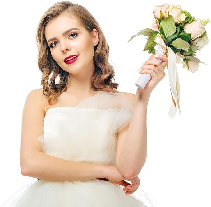 Geiserailie Wedding Bouquet Holder Bridal Bouquet Holders for Artificial Flowers Foam Bouquet Holder Handle for Weddings Flower Arrangement Gardening Supplies (10 Pieces)
