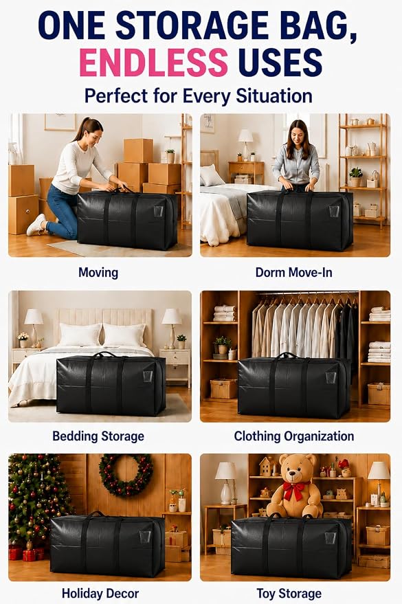 Extra Large Storage Bags, Giant XXL Moving Storage Bag Heavy Duty, Jumbo Huge Waterproof Big Storage Bags, Bounce House Storage Bag