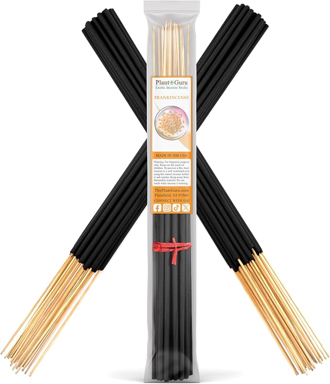 Frankincense Exotic Incense Sticks Jumbo 19 Inch Long - Bulk 1 Bundle 27 to 30 Sticks - Natural 19" Extra Large with A Smooth Aroma that Burns for 3 to 4 Hours Each.