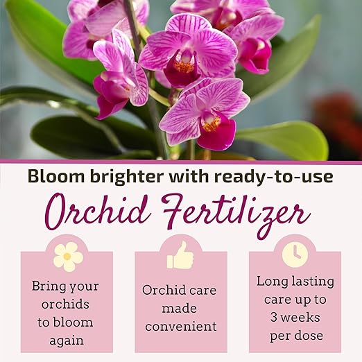 Liquid Orchid Fertilizer Spikes | Ready-to-Use Orchid Food Spikes & Orchid Plant Food for Blooming, Fertilizer for Orchids (16 Drip Feeders)