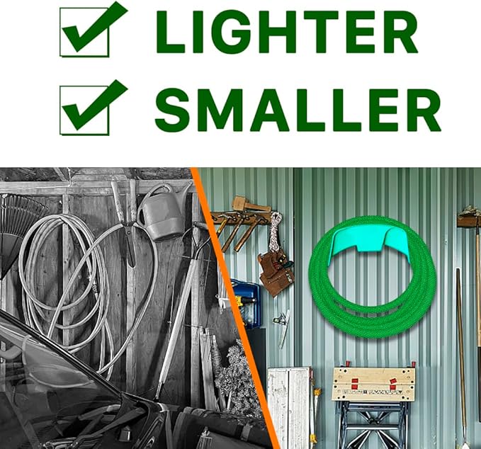 Garden Hose, 75ft Water Hose, Lightweight Outside Lawn Hose, Outdoor Hose for Yard Backyard, Collapsible & Car Wash 3/4" Connectors Manguera de Agua, Yarn Essential Lawn & Garden Watering Equipment