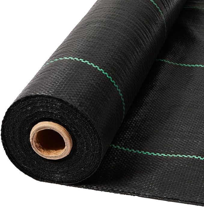 4FT x 100FT 3.2oz Garden Weed Barrier Fabric, Heavy Duty Weed Blocker Cloth with High Permeability, Landscape Geotextile for Driveway Path Ground Cover Weed Control Mat