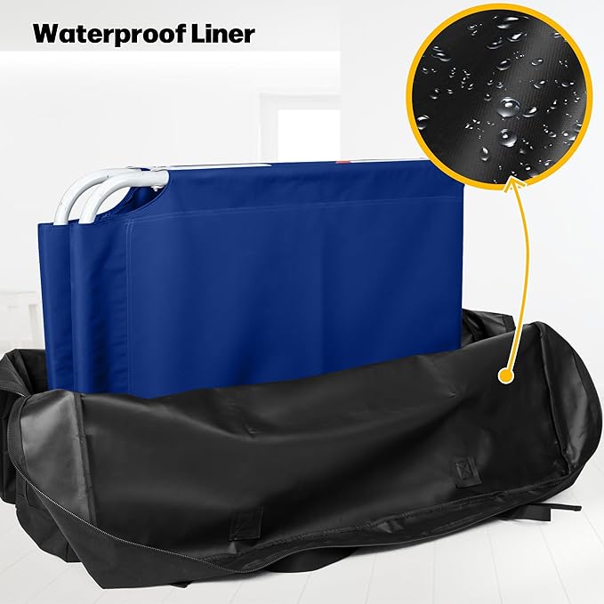 GRAOSO Carrying Bag for Folding Chair, Storage Case Fits for Beach Chair, Zero Gravity Lounge Chair, Director Chair, Folding Walker/Wheelchair, Great for Camping, Travel, Outdoors, Black