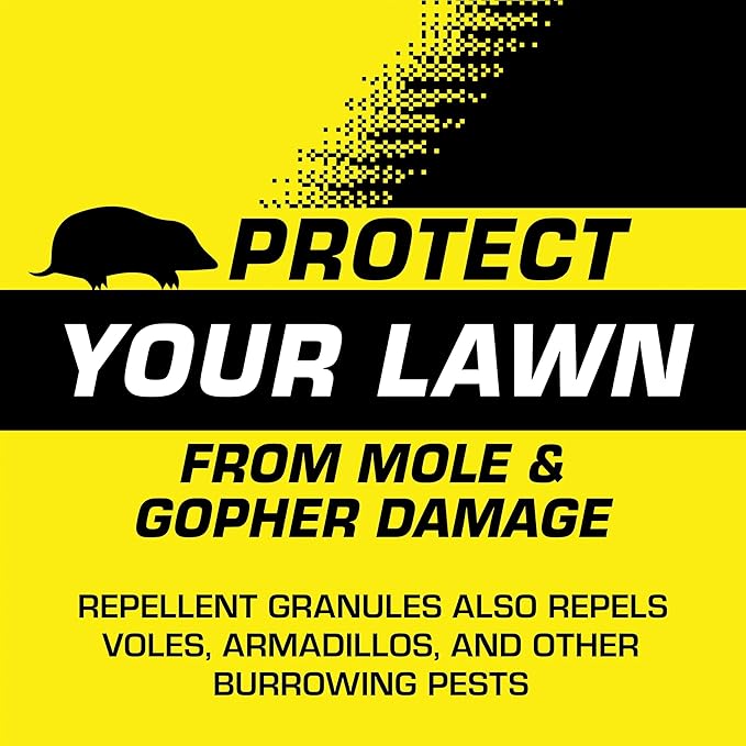 Tomcat Mole & Gopher Repellent Granules, Safe for Lawn and Garden, Formulated with Castor Oil, 4 lbs.