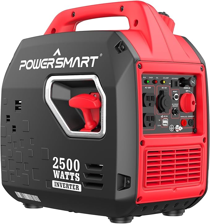 2500-Watt Portable Gas Inverter Generator, Super Quiet, High Fuel-Efficient Generator, Lightweight, EPA Compliant
