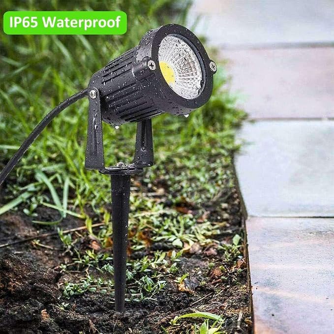 Romwish LED Landscape Spotlight 10W, Outdoor Landscape Lighting 120V Plug-in, 1100LM Waterproof LED Landscape Lights, Landscape Spot Lights for Yard, Garden, Tree, Driveway, 3000K Warm White -12Pack