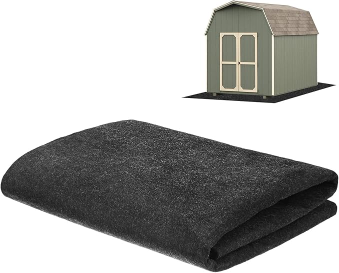 M METERXITY Outdoor Storage Shed Mat, 3.1x3.3 FT Waterproof Small Shed Flooring Mat for Patio Furniture Floor Protecting from Wear/Liquid/Dust/Oil, Non-Slip Carport Pad [Grey]