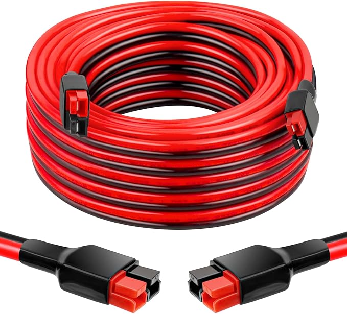XRDS -RF 10AWG Anderson-Style Extension Cable 35FT, Anderson-Style 30A Connectors, Tinned Copper with PVC Jacket, Power Connect/Disconnect for Solar Panels, RVs, and Battery Systems