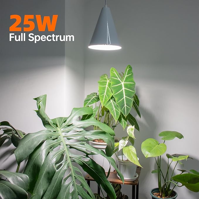 Bstrip Hanging Grow Lights for Indoor Plants-25W Full Spectrum 5000K Plant Light with 4H/9H/14H Timer& 16.4FT Power Cord for Indoor Growing, Ideal for Large Tall Plant, Garden and Flowers Greenhouse