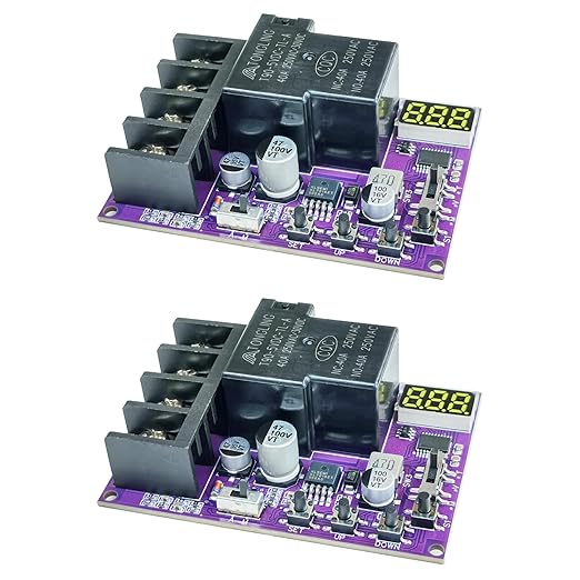 2PCS Low Voltage Disconnect and Charging Discharging Protection 2 in 1 40A DC 5V-60V Low Voltage Cutoff with LCD Display Low Voltage Protector Disconnect Switch Module Charging Discharging