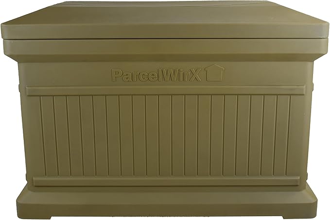 RTS Home Accents ParcelWirx Premium Horizontal Storage Cabinet/Package Delivery Box with Lift Off Lid, Oak