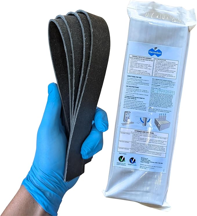Varroxsan Oxalic Acid Strips - Varroa Mite Treatment for Beehives - Slow-Release Strips for Easy Mite Management - 60 Strips