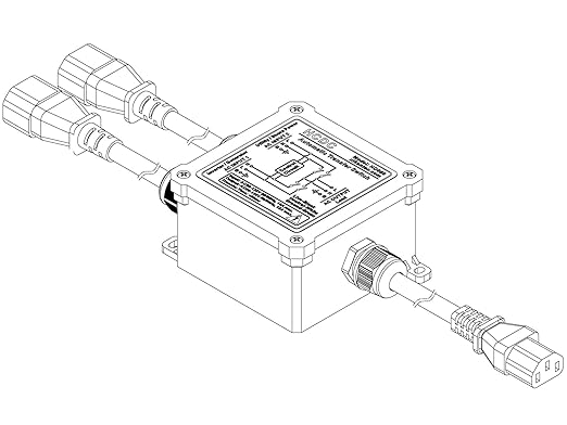 AC120V 15Amp Automatic Transfer Switch, ATS Auto Transfer Switch (IEC320 C14/C13)