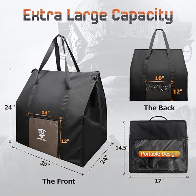 Faraday Bags 30“x24”x24“(283 Liters Capacity) for Large Generators & Electronics,Military-Grade XXL EMF & RF Signal Shielding Cover for Computers Towers,Anti-Hacking,Privacy Protection (Waterproof)