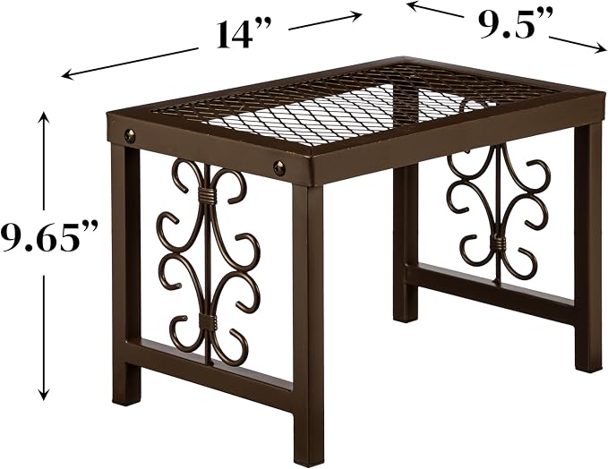 Evergreen Garden Nesting Plant Stands Indoor/Outdoor, Metal Plant Stand for Patio, Porch, Garden, Corner Plant Stands for Indoor Plants (Montebello, Set of 2)