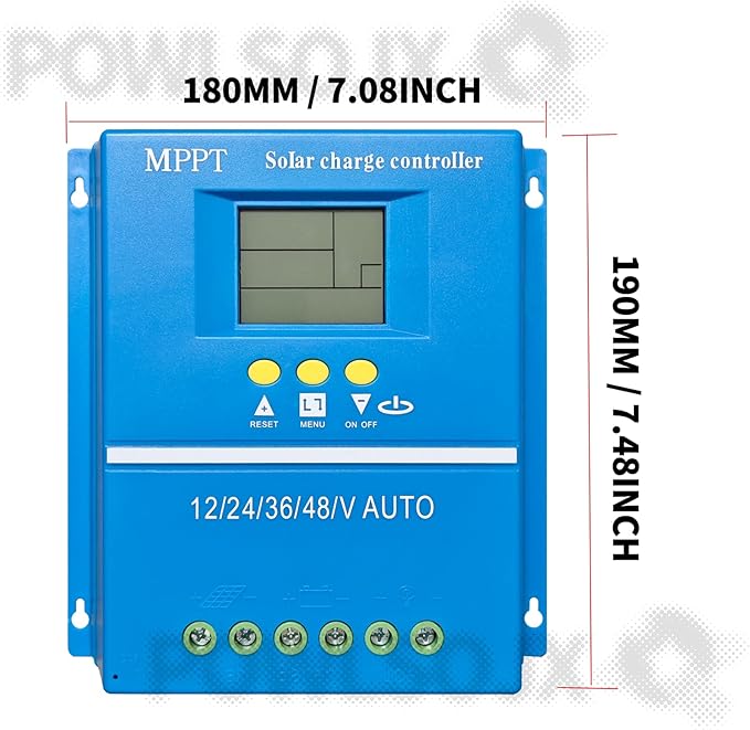 60A/80A/100A High-Efficiency MPPT Solar Charge Controller, Multi-Voltage Compatibility (12V/24V/36V/48V) and Intelligent Protection (80A)