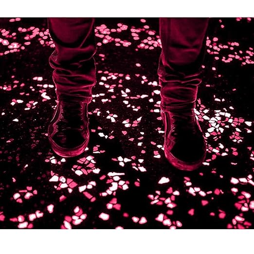 1100PCS Glow Stones Glowing in The Dark Pebbles Outdoor Decor Fish Tank Walkway Gravel Rocks Decoration (Pink)