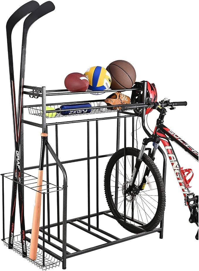 Mythinglogic Garden Alloy Steel Tool Organizer for Garage, Garage Bike Rack Storage Organizer