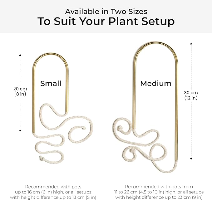 Beautiful Self-Watering Wick System for Effortless Plant Care, Automatic Drip Irrigation, Sustainable & Stylish Scandinavian Design, Ideal for House Plants (S, Klein Blue)