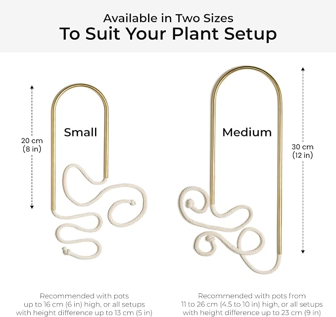 Beautiful Self-Watering Wick System for Effortless Plant Care, Automatic Drip Irrigation, Sustainable & Stylish Scandinavian Design, Ideal for House Plants (M, Klein Blue)