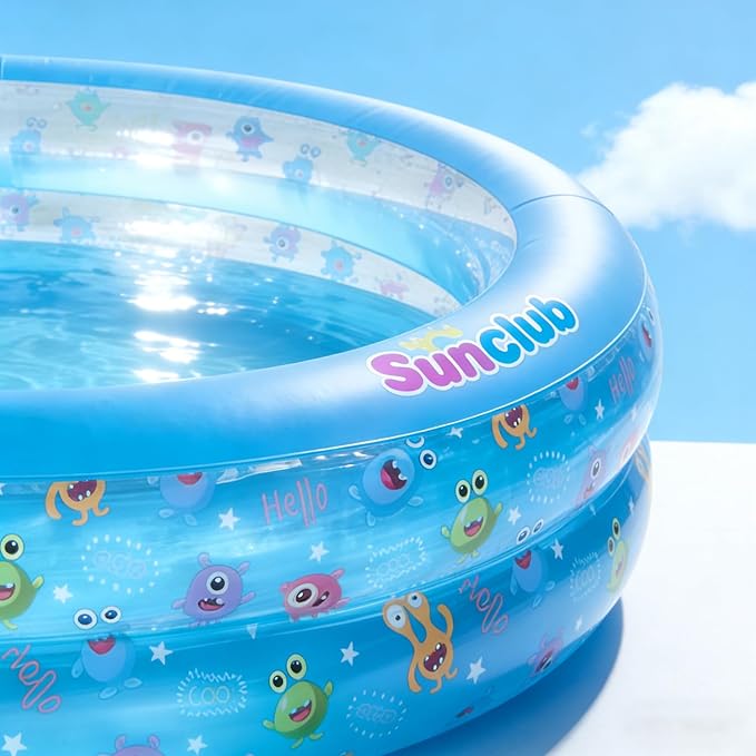 Kids Inflatable Pool 74" - ASTM Certified BPA-Free Large Backyard Swimming Pool for Children Ages 3+