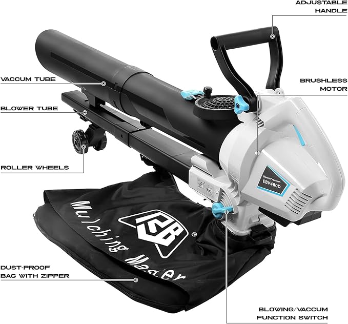 13" Lawnmower with 40V 4.0Ah Battery & Fast Charger and 3-in-1 Leaf Blower/Vacuum/Mulcher with 40V 4.0Ah Battery & Fast Charger