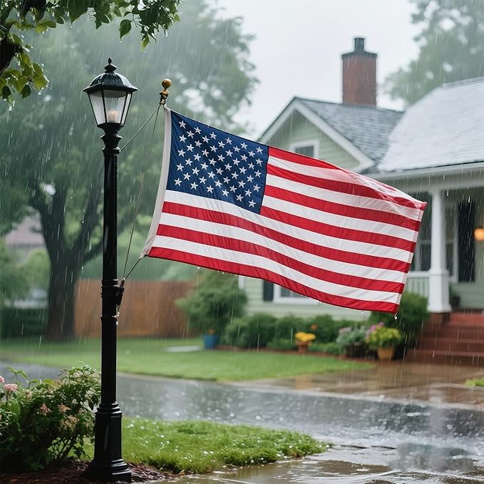 3x5 Ft American Flag Outdoor Heavy Duty,Spun Polyster American Flags for Outside with Densely Embroidered Stars,Premium US flag Use PU Coating,with 4-Layer Reinforced Edge Stitching,UV Protected Tear Proof All Weather USA Flag with Brass Grommets