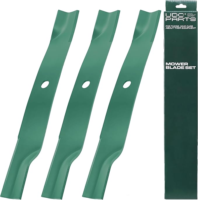 UDC Parts TCU15881 High Lift Blades Replacement for John Deere 60 Inch UC15158 Ztrak Z915E Z994R Z955R Z955R Z965M EZtrak Z665 X710 X730 X738 X739 X744 X748 X749 Quik-trak Q820M Q850M Q850R / 3 Pack